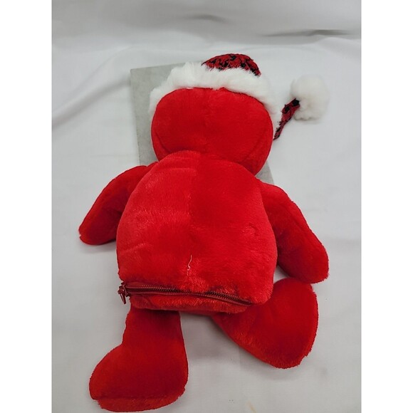 Vintage Smile Happy Face Giggle Plush Red With  Santa Hat 12" NOT WORKING - Picture 10 of 16